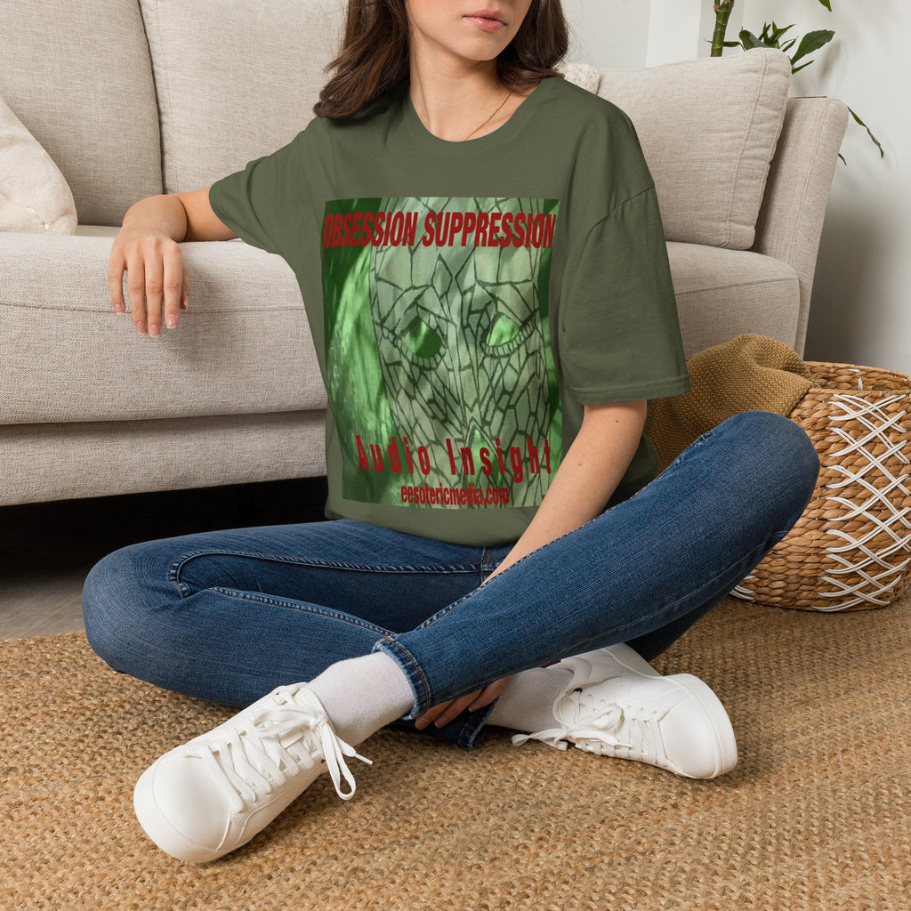 'Obsession Suppression' (Audio Insight) Camiseta Softstyle Gráfica de Calavera Retro de Ciencia Ficción