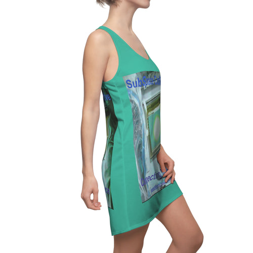 'Connecting To SubSpace' (SubSpace Collective) Retro Tech Graphic Racerback Dress