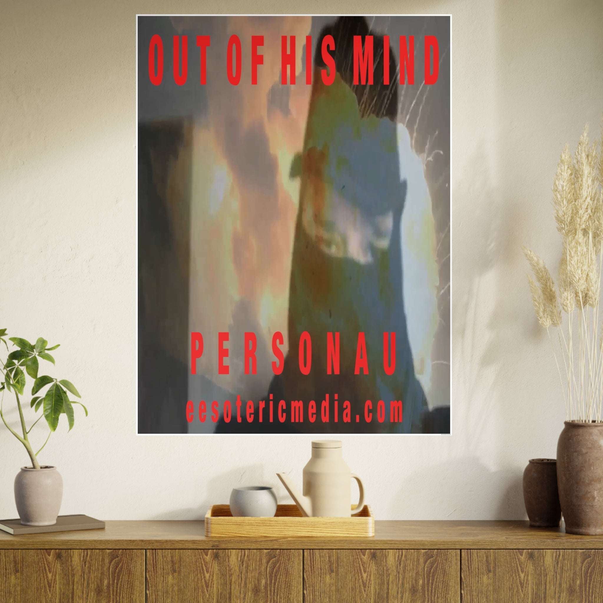 'Out of His Mind' (PersonaU) Surreal Portrait Vertical Satin Art Poster 36"x48" (90cm x 120cm)