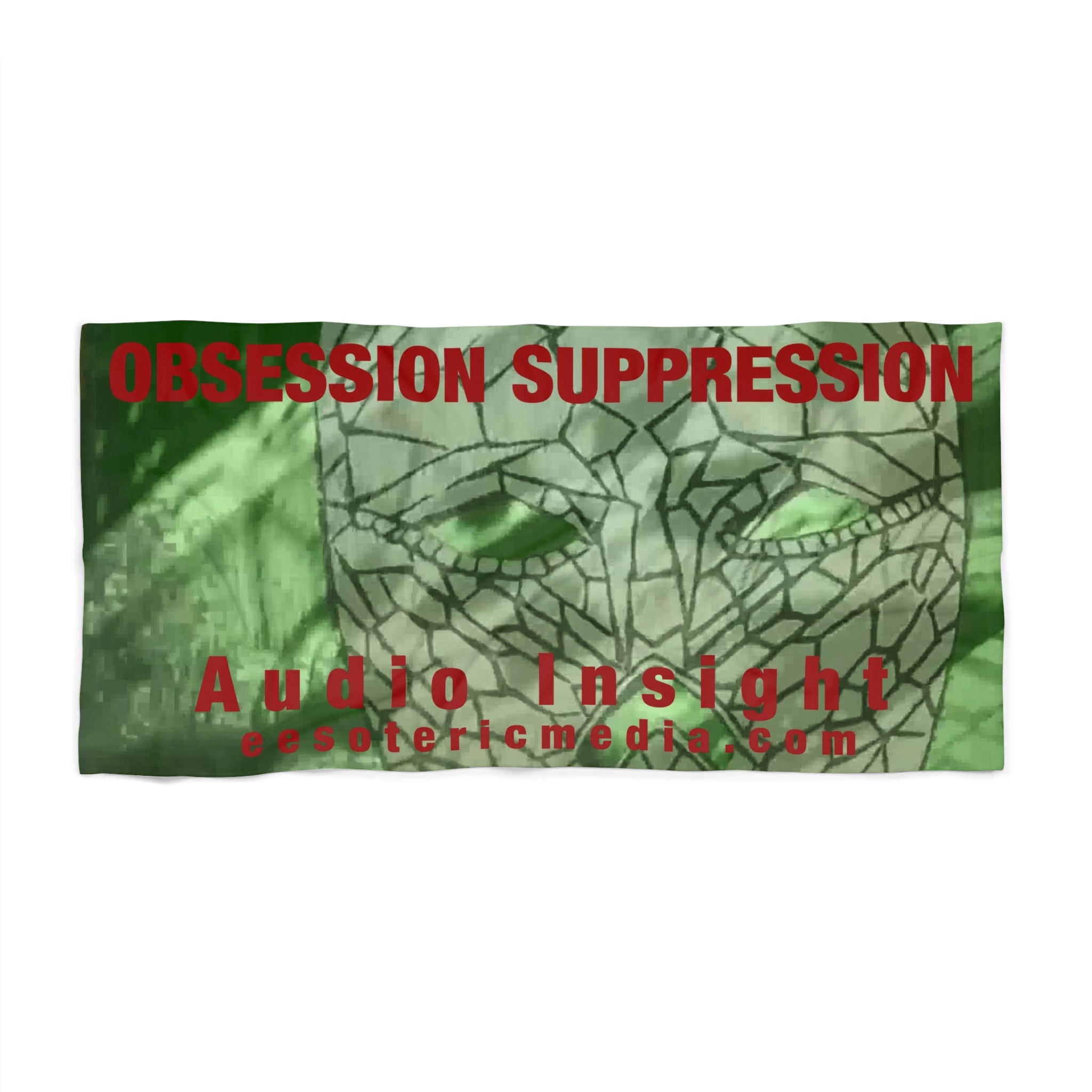 'Obsession Suppression' (Audio Insight) Sci-fi Graphic Beach Towel