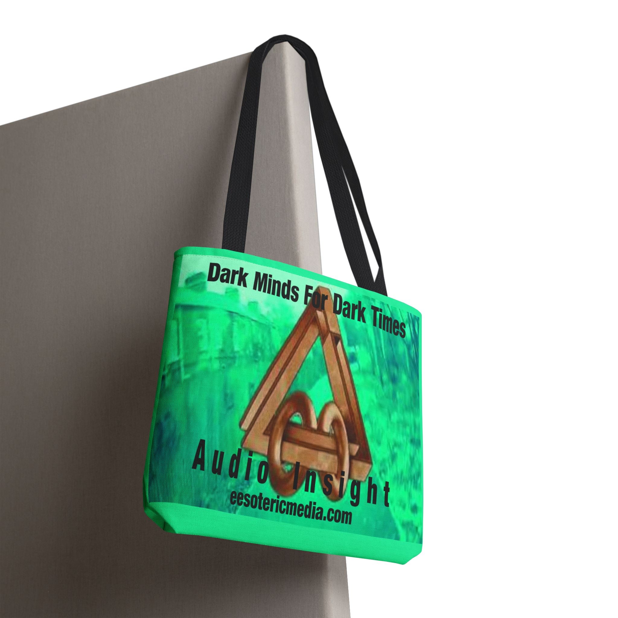 'Dark Minds For Dark Times' (Audio Insight) Futuristic Logo Graphic Tote Bag
