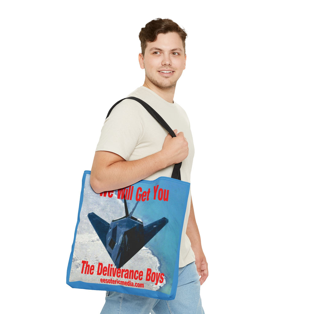 'We Will Get You' (The Deliverance Boys) Stealth Fighter Graphic Tote Bag