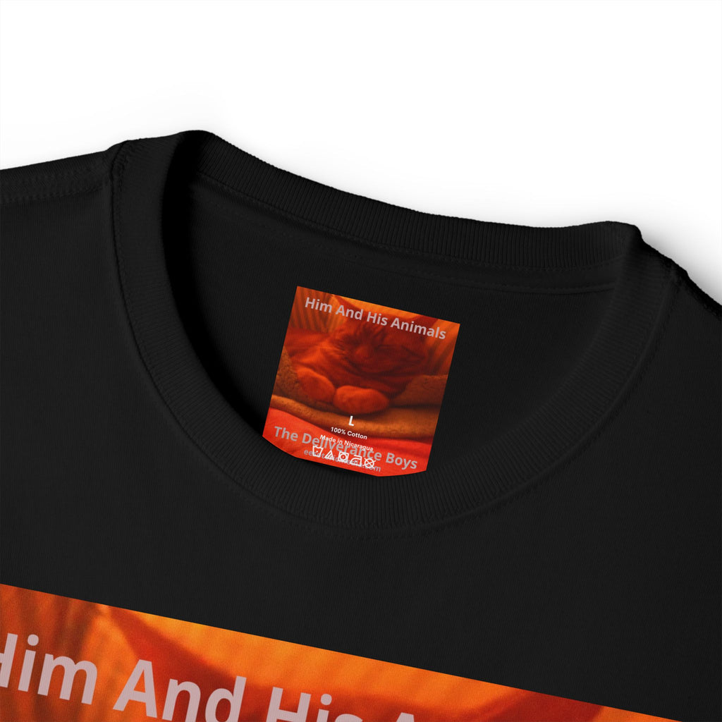 T-shirt oversize à motif chat surréaliste « Him And His Animals » (The Deliverance Boys)