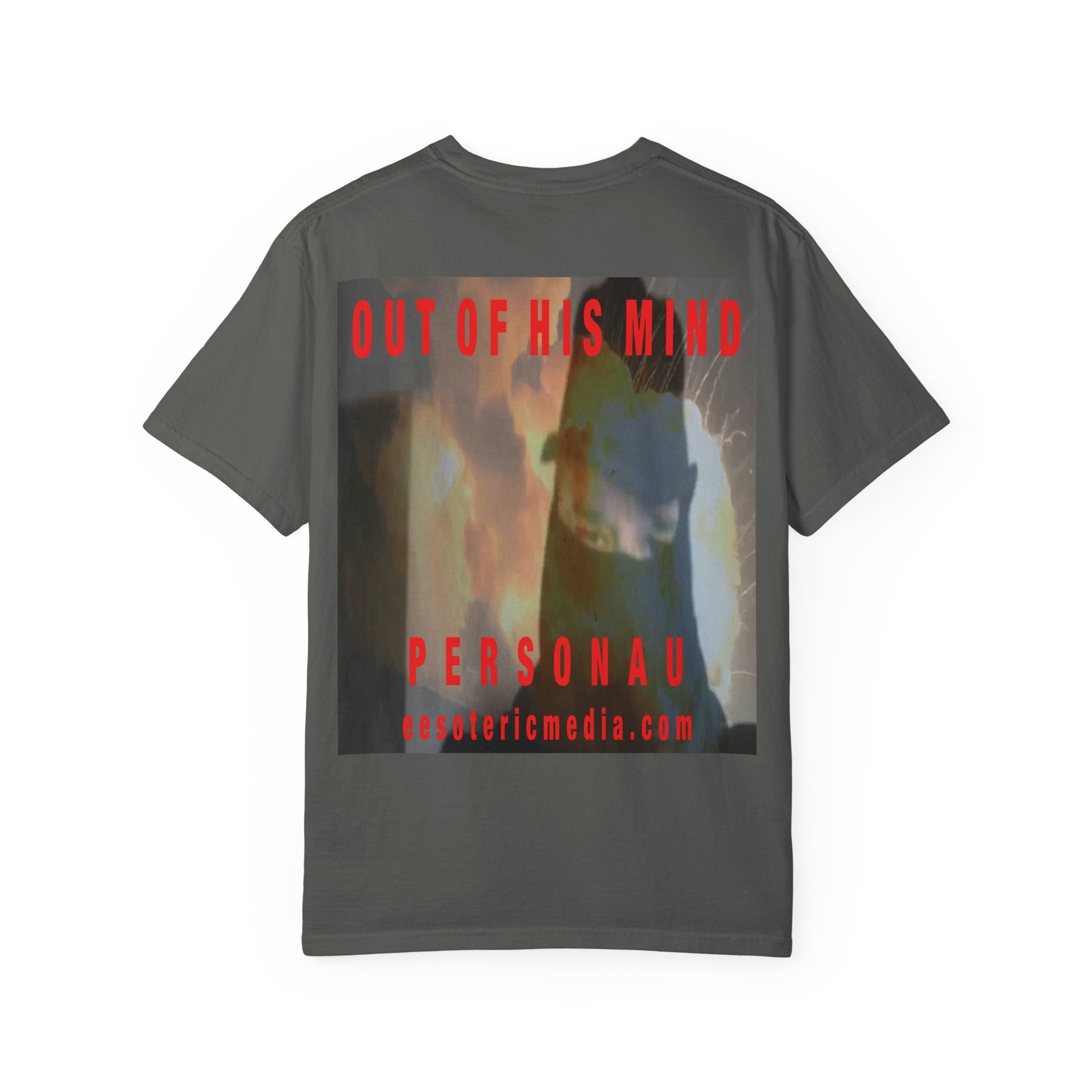 'Out Of His Mind' (PersonaU) Dark Graphic Unisex Garment-Dyed T-Shirt