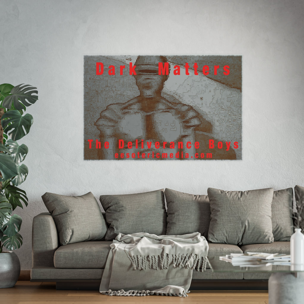 「Dark Matters」 (The Deliverance Boys) ヴィンテージホラー風ロボットのアートプリント（大判）、150 × 100 cm