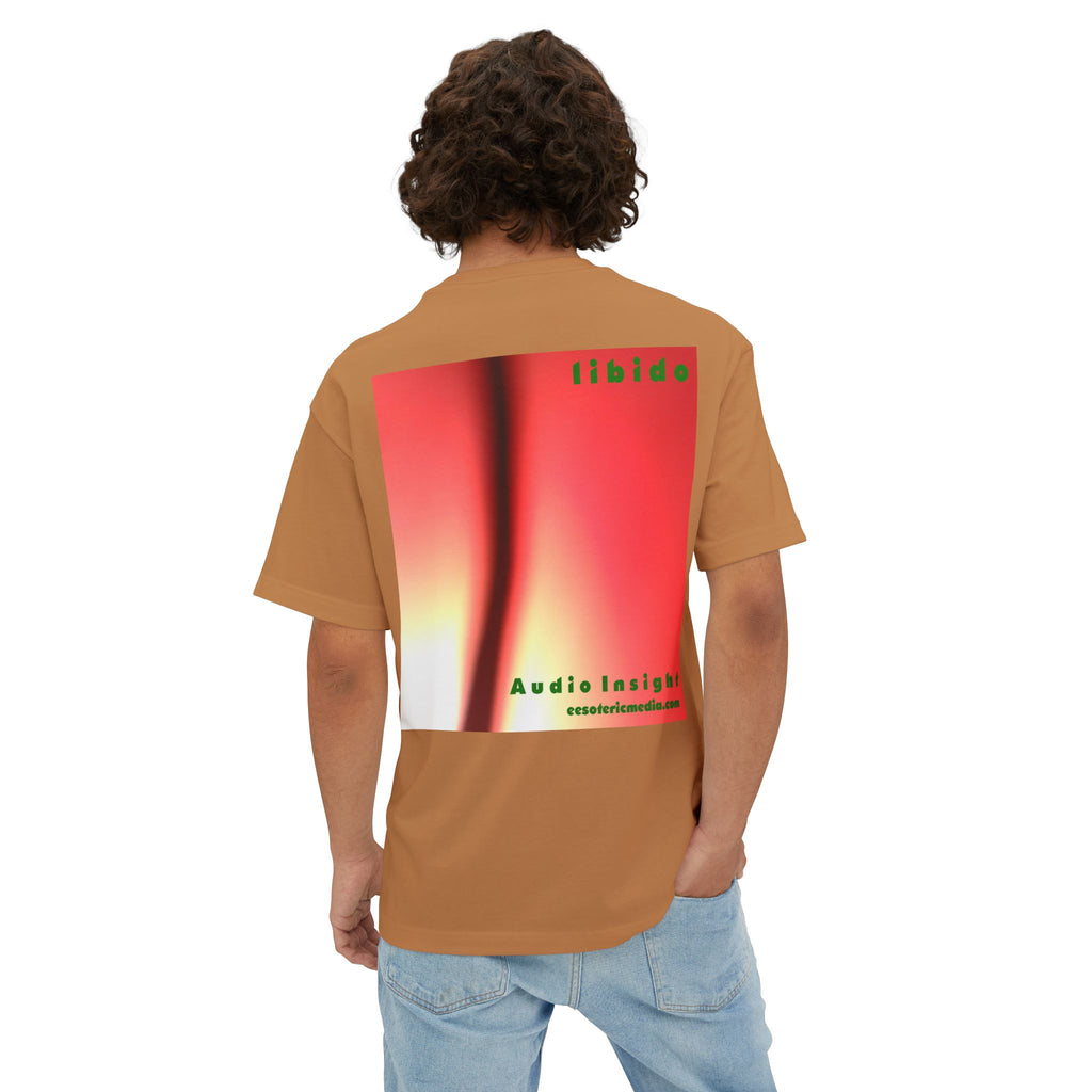 T-shirt oversize à coupe carrée avec graphique tourbillonnant surréaliste 'Libido' (Audio Insight)