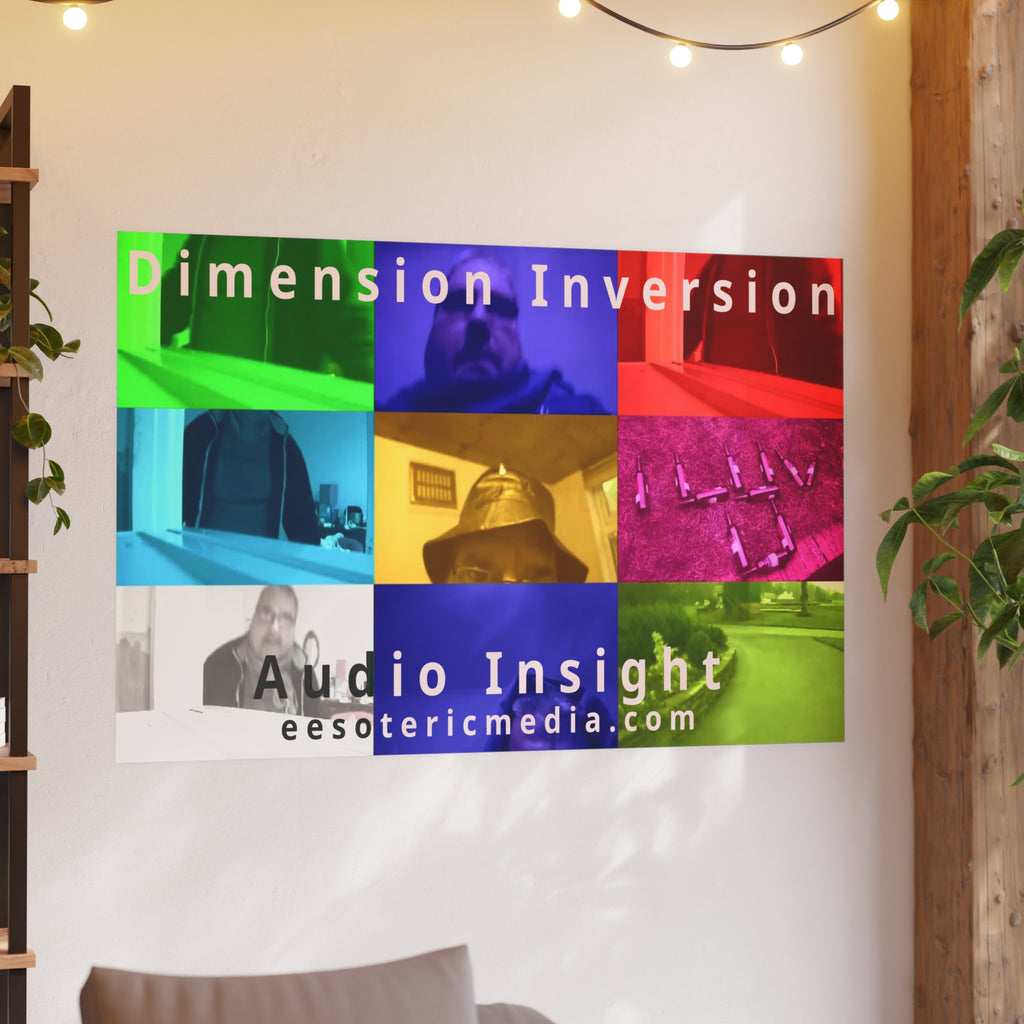 「Dimension Inversion」 (Audio Insight) カラフルなコラージュのアートプリント（大判）、150 × 100 cm