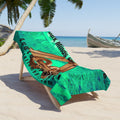 Toalla de Playa Grande 'Dark Minds For Dark Times' (Audio Insight) con Diseño Retro Abstracto de TV (180cm x 90cm)