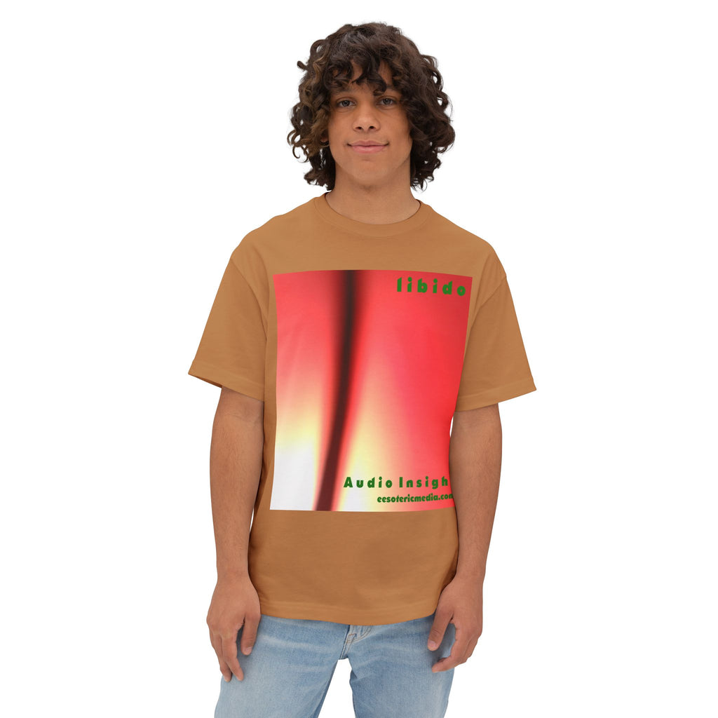 T-shirt oversize à coupe carrée avec graphique tourbillonnant surréaliste 'Libido' (Audio Insight)