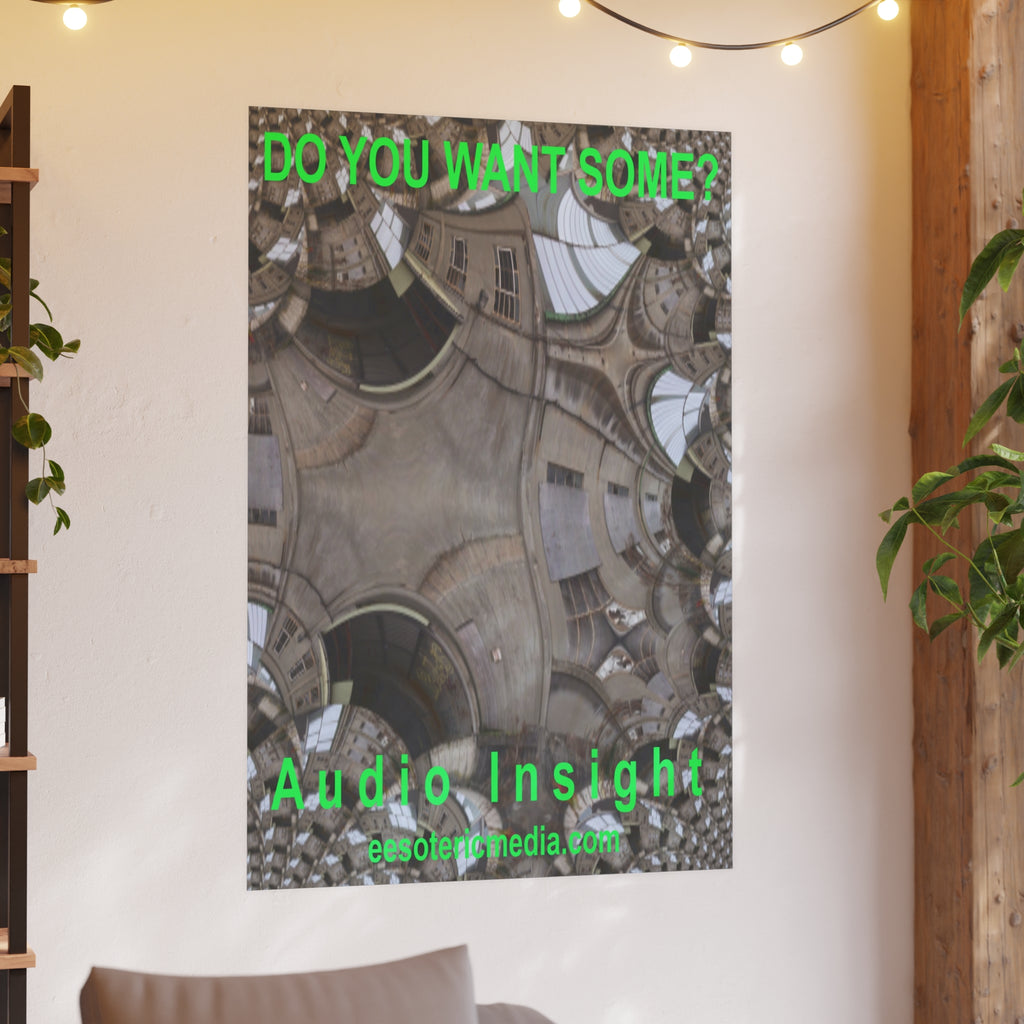 « Do You Want Some? » (Audio Insight) Impression artistique d’un kaléidoscope architectural abstrait (grand format), 60 × 90 cm