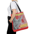 'Follow Me' (Audio Insight) Weathered Rocket-Shaped Spire Design Tote 18"x18" (45cm x 45cm)