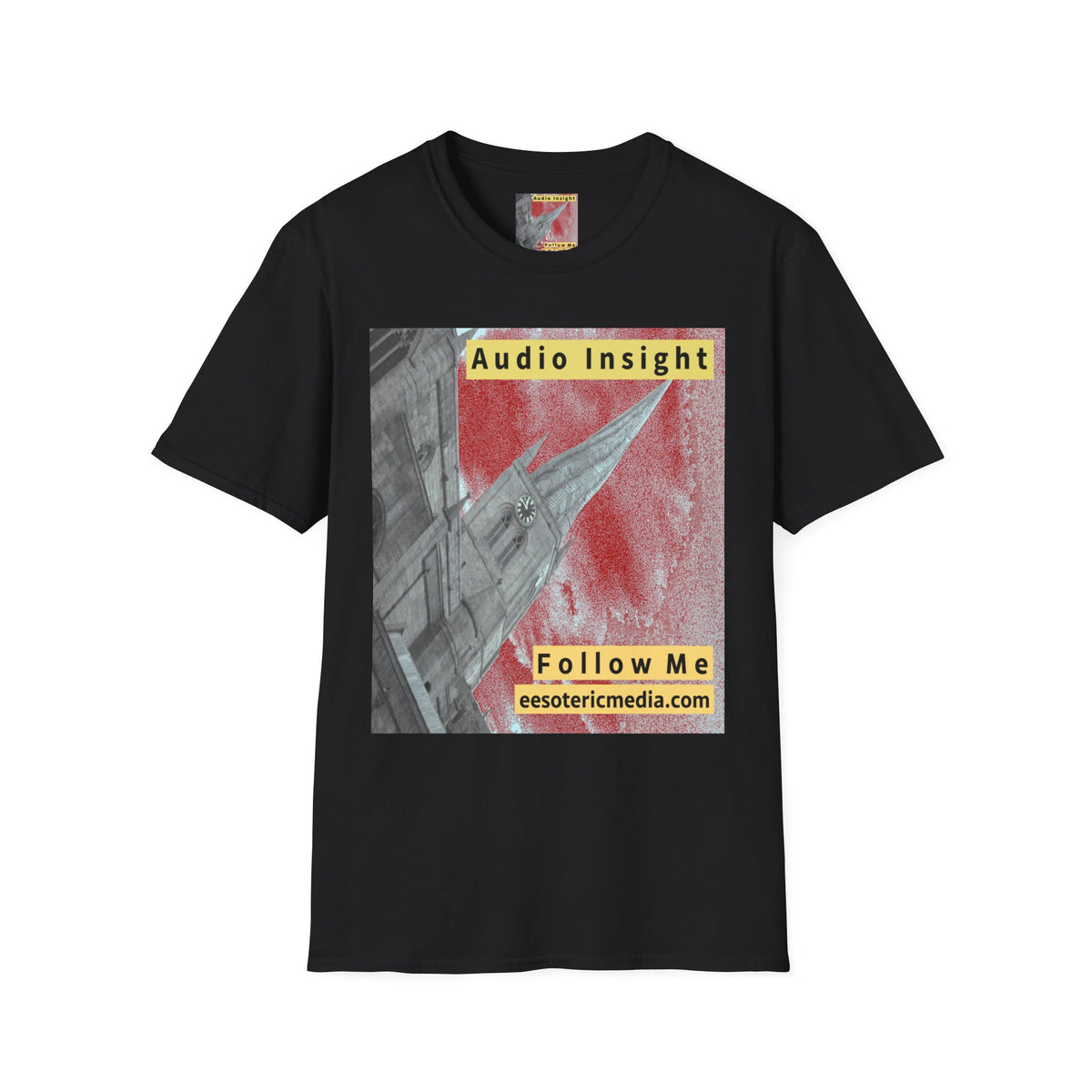 „Follow Me“ (Audio Insight) Wetterfestes, raketenförmiges Turm-Design, Softstyle-T-Shirt