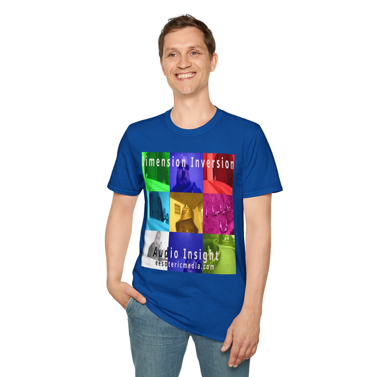 'Dimension Inversion' (Audio Insight) Colorful Surreal Collage Softstyle T-Shirt