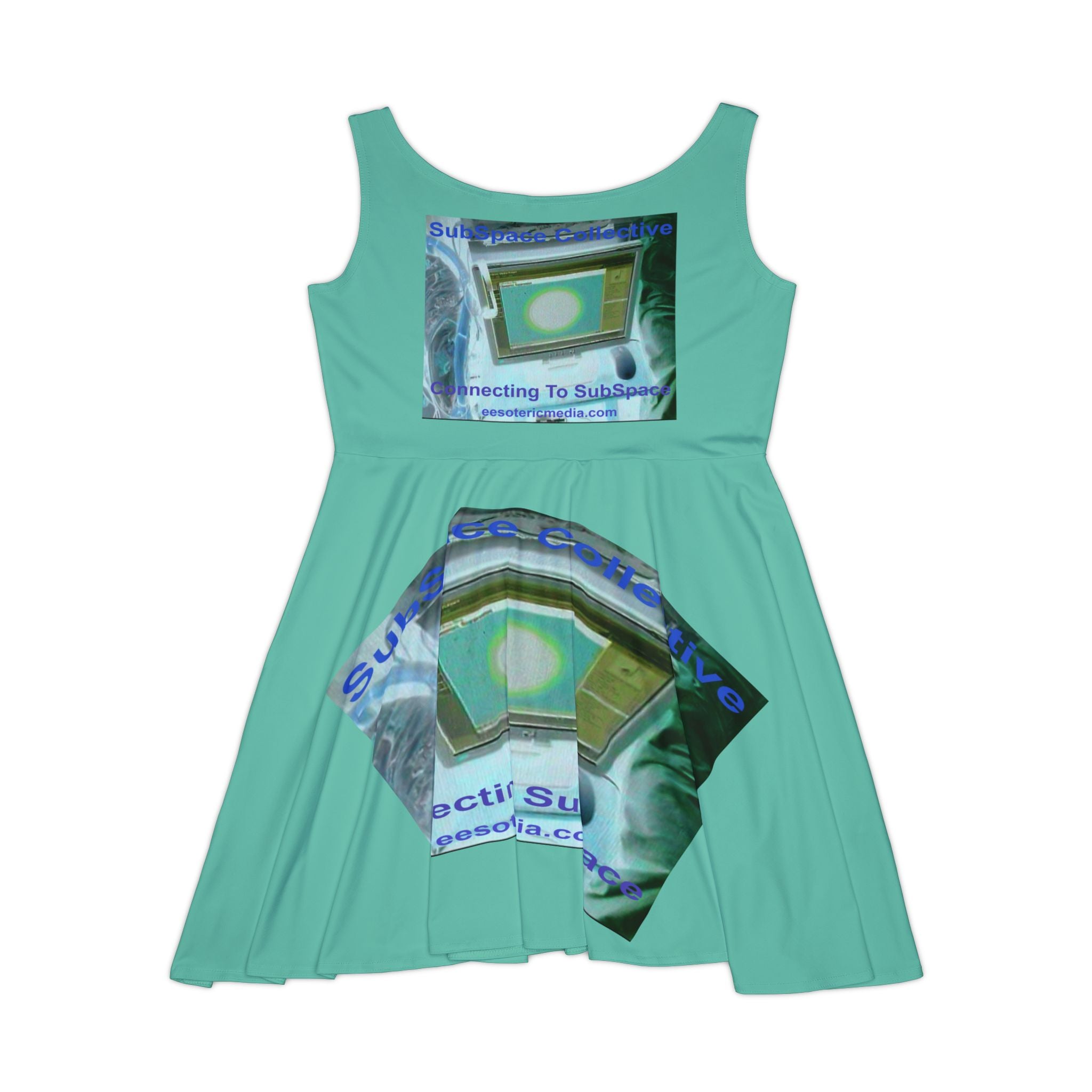 'Connecting To SubSpace' (SubSpace Collective) Retro TV Graphic Skater Dress