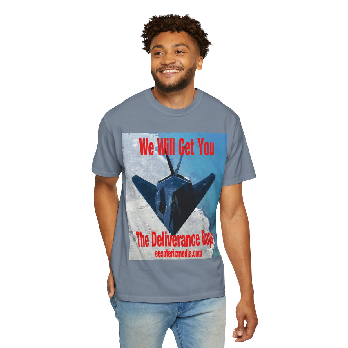 'We Will Get You' (The Deliverance Boys) Camiseta de Corte Clásico con Gráfico de Caza Avión Furtivo