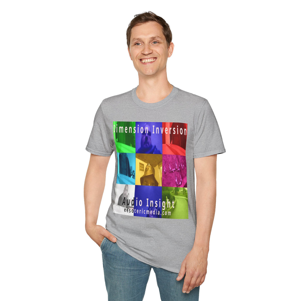 'Dimension Inversion' (Audio Insight) Colorful Surreal Collage Softstyle T-Shirt