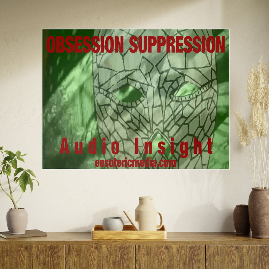 'Obsession Suppression' (Audio Insight) Horizontal Satin Art Poster 48"x36" (120cm x 90cm)
