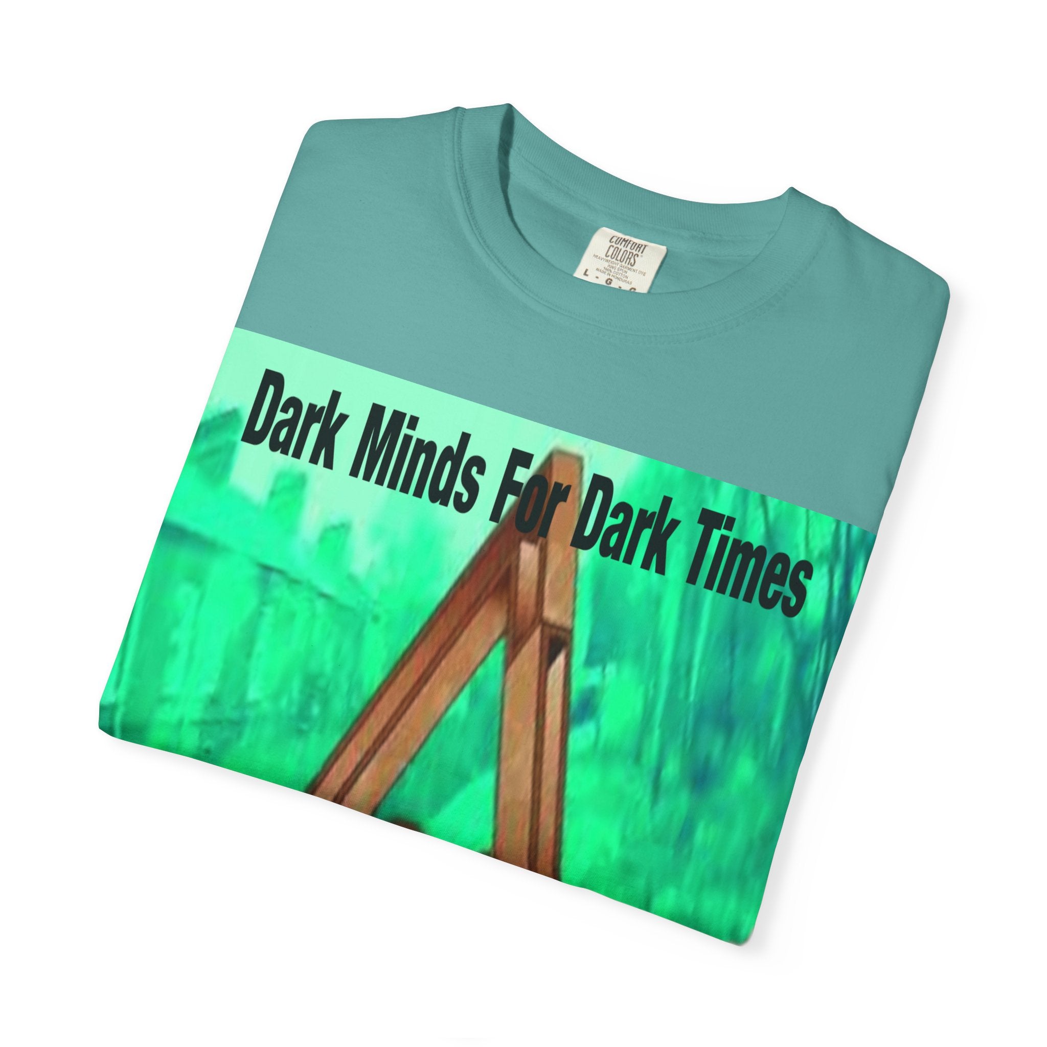 'Dark Minds For Dark Times' (Audio Insight) Futuristic Graphic Unisex Garment-Dyed T-Shirt