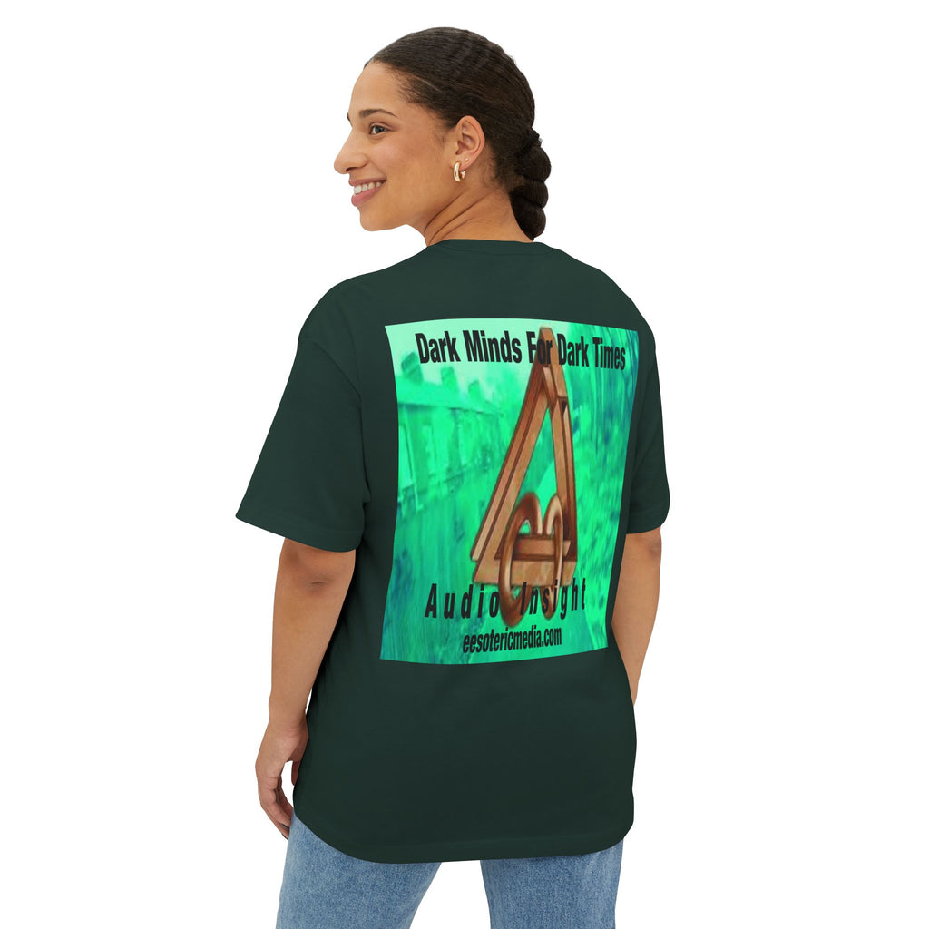 'Dark Minds For Dark Times' (Audio Insight) Oversize Sci Fi Graphic Boxy Tee