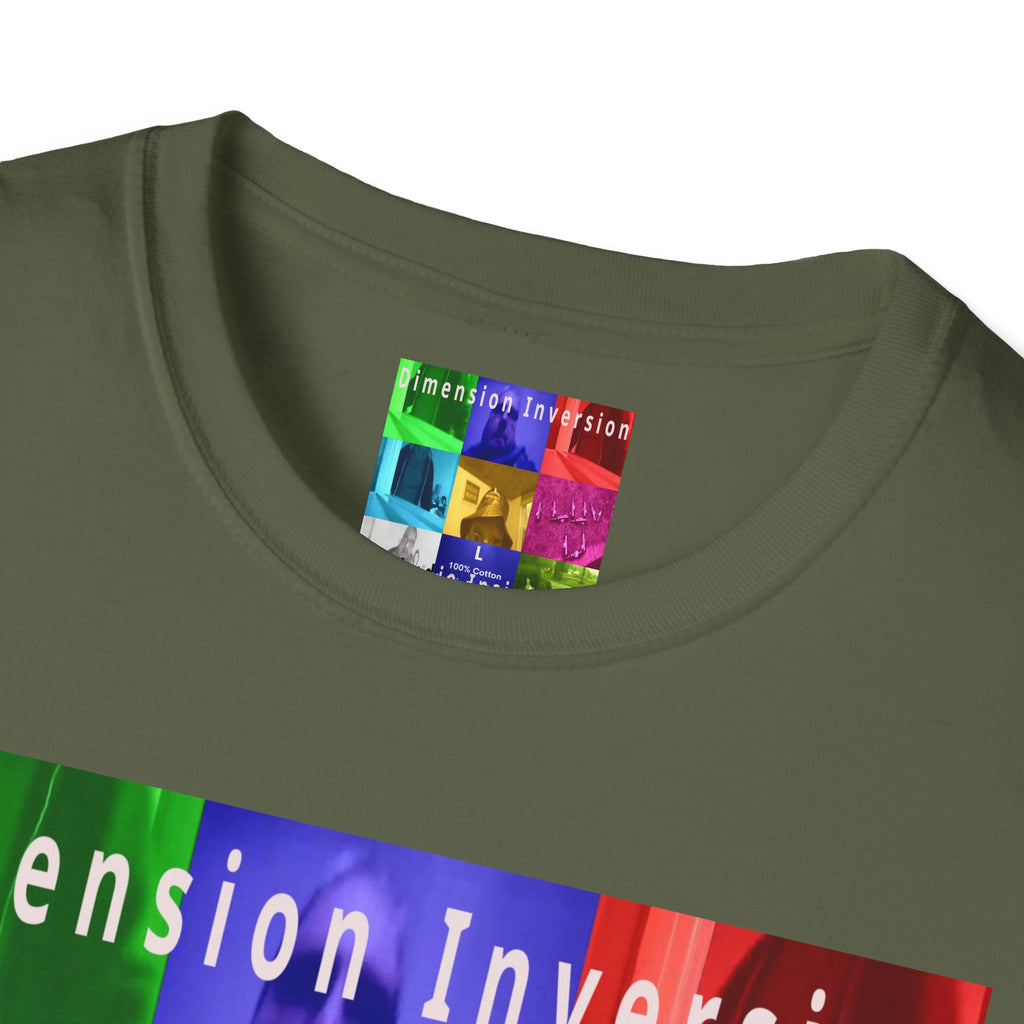 'Dimension Inversion' (Audio Insight) Colorful Surreal Collage Softstyle T-Shirt