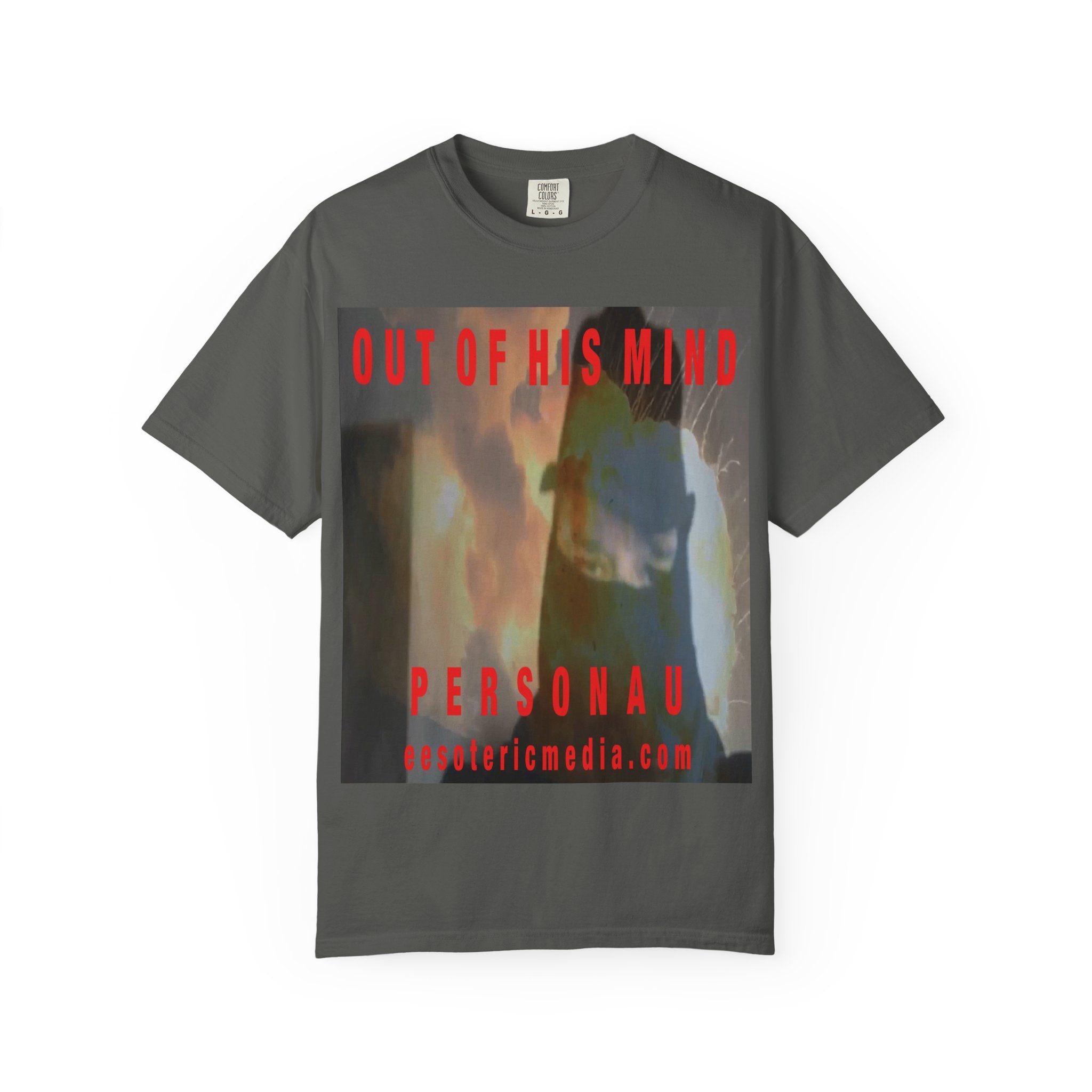 'Out Of His Mind' (PersonaU) Dark Graphic Unisex Garment-Dyed T-Shirt