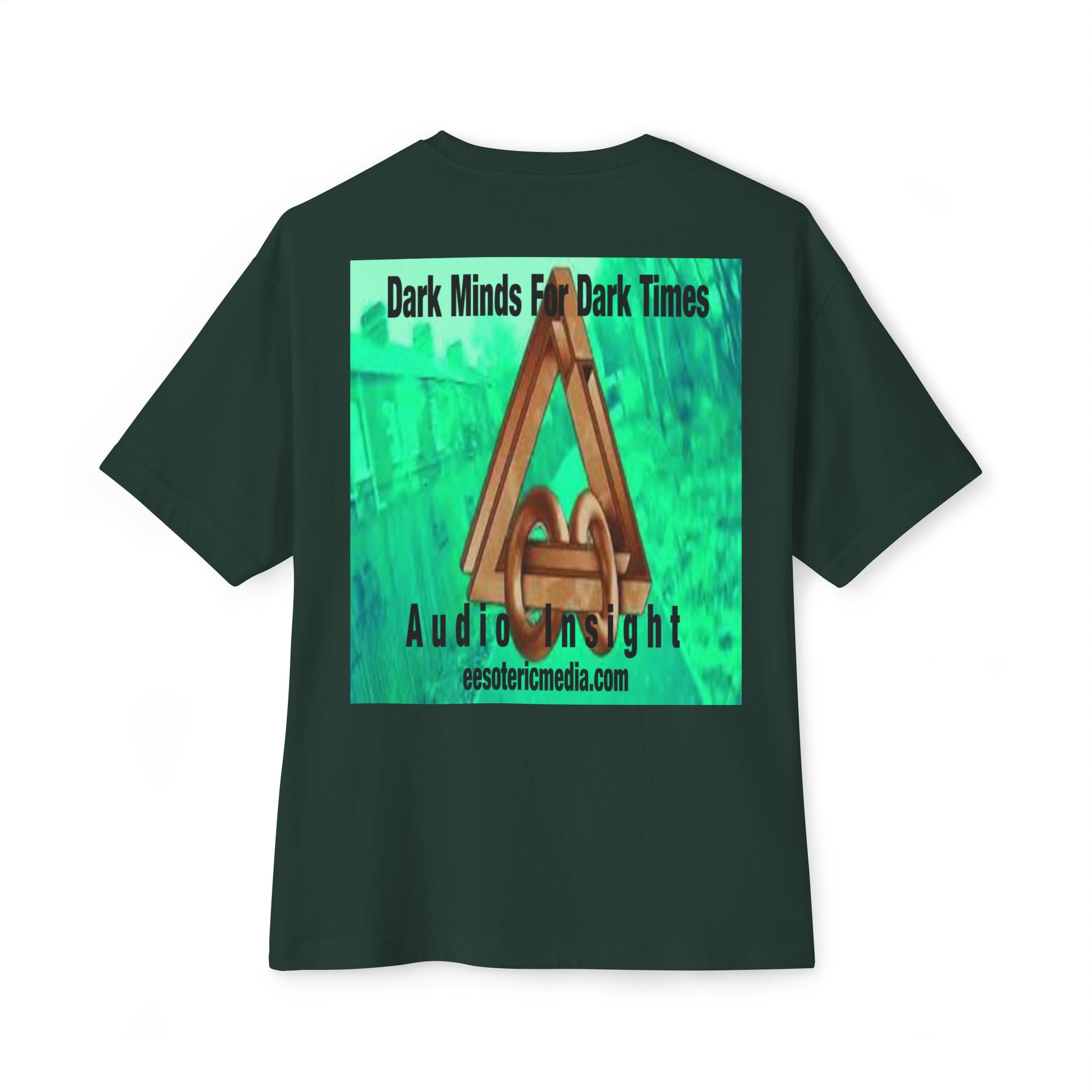 'Dark Minds For Dark Times' (Audio Insight) Oversize Sci Fi Graphic Boxy Tee