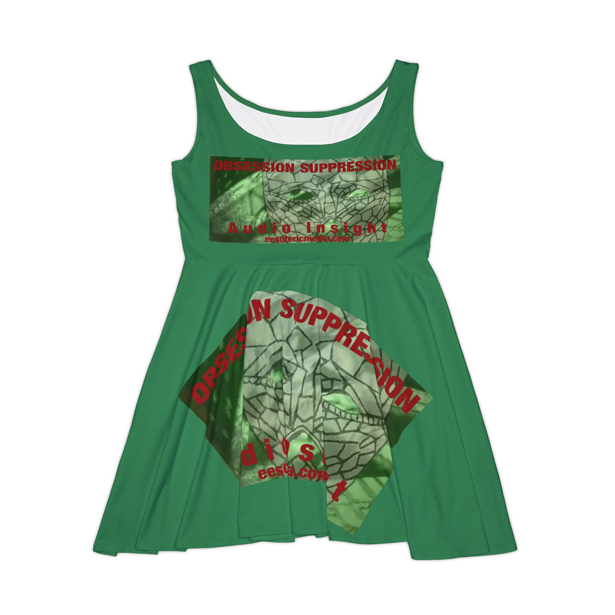 'Obsession Suppression' (Audio Insight) Retro Sci fi Graphic Skater Dress