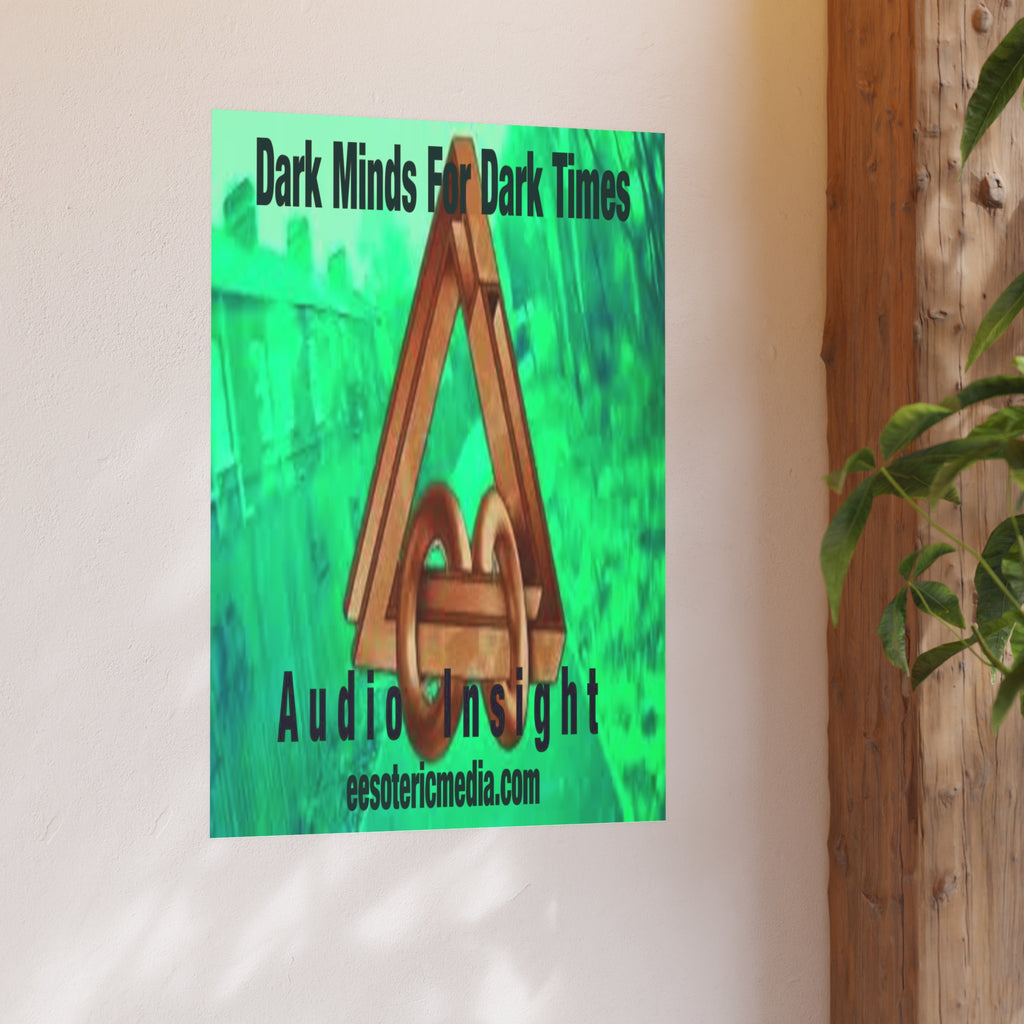 « Dark Minds For Dark Times » (Audio Insight) Impression artistique d’un symbole spatial futuriste de science fiction, 60 × 90 cm