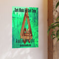 « Dark Minds For Dark Times » (Audio Insight) Impression artistique d’un symbole spatial futuriste de science fiction, 60 × 90 cm