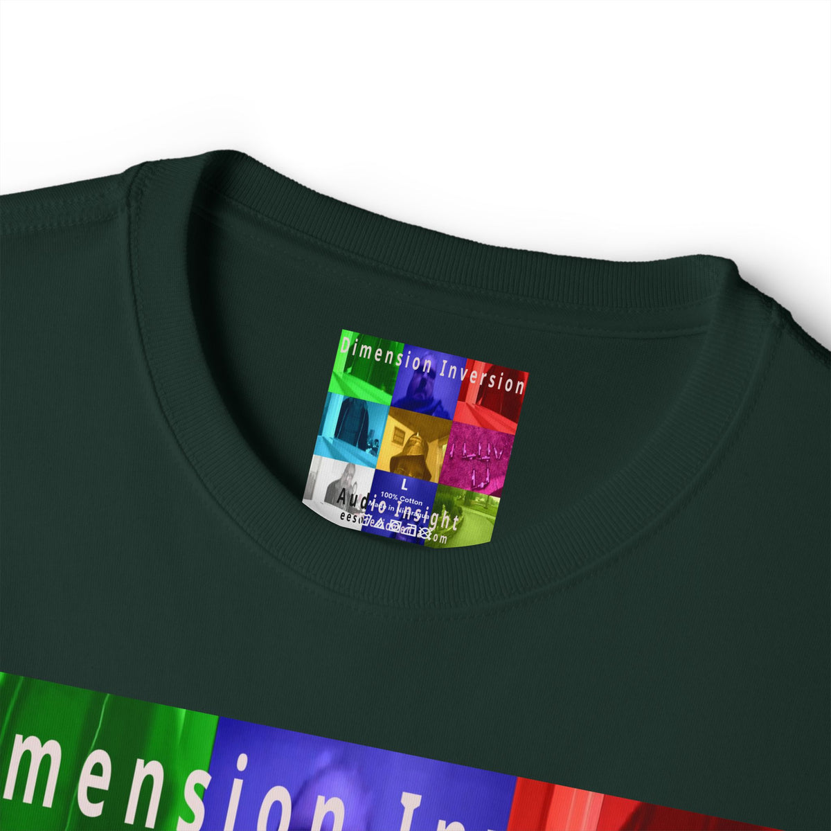 'Dimension Inversion' (Audio Insight) Colorful Surreal Collage Graphic Oversize Boxy T-Shirt