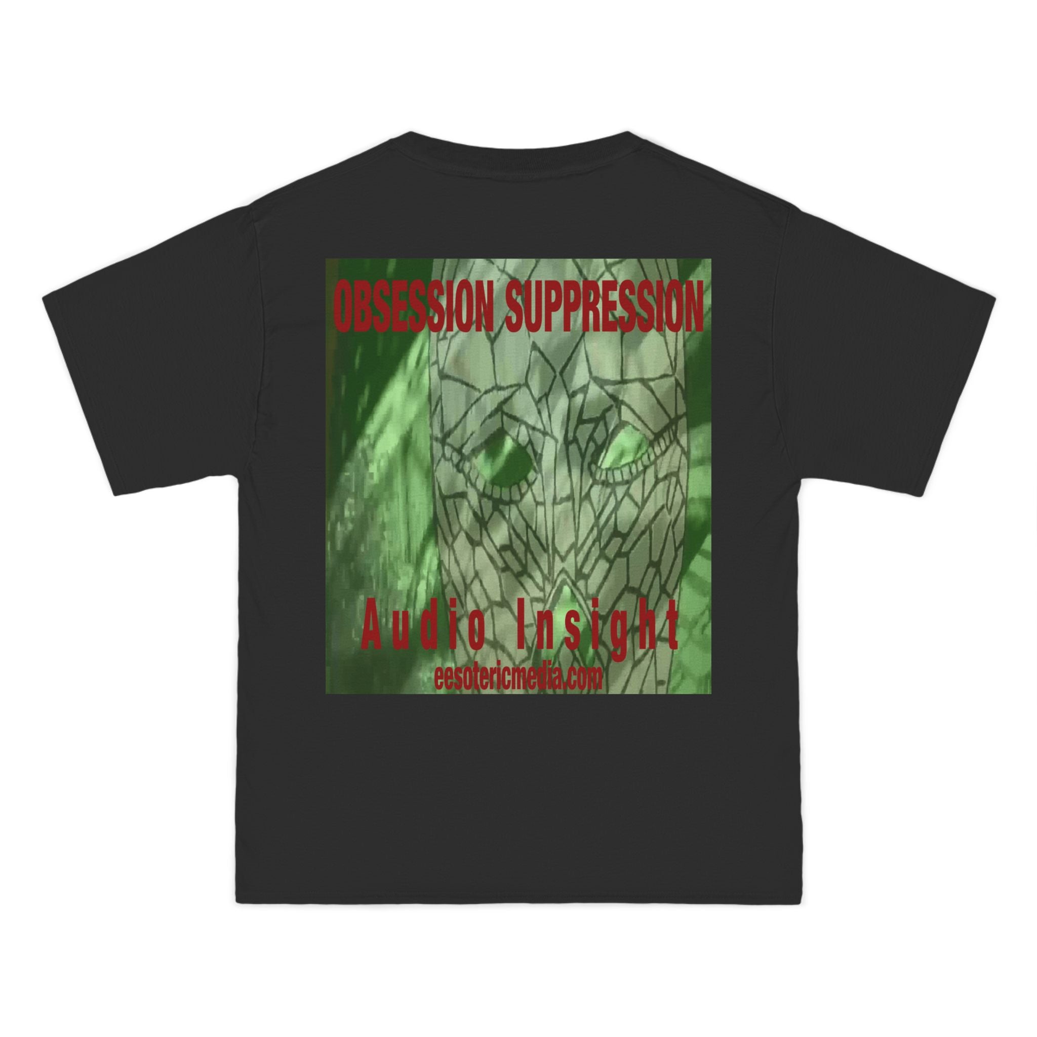 'Obsession Suppression' (Audio Insight) Green Retro Sci-fi Design Graphic Beefy T-Shirt