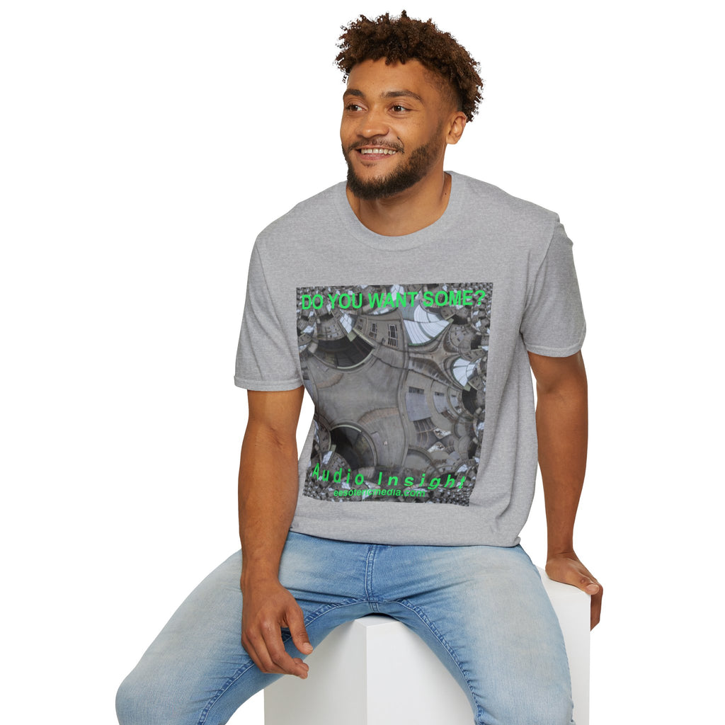 'Do You Want Some?' (Audio Insight) Surreal Kaleidoscope Art Graphic Softstyle T-Shirt