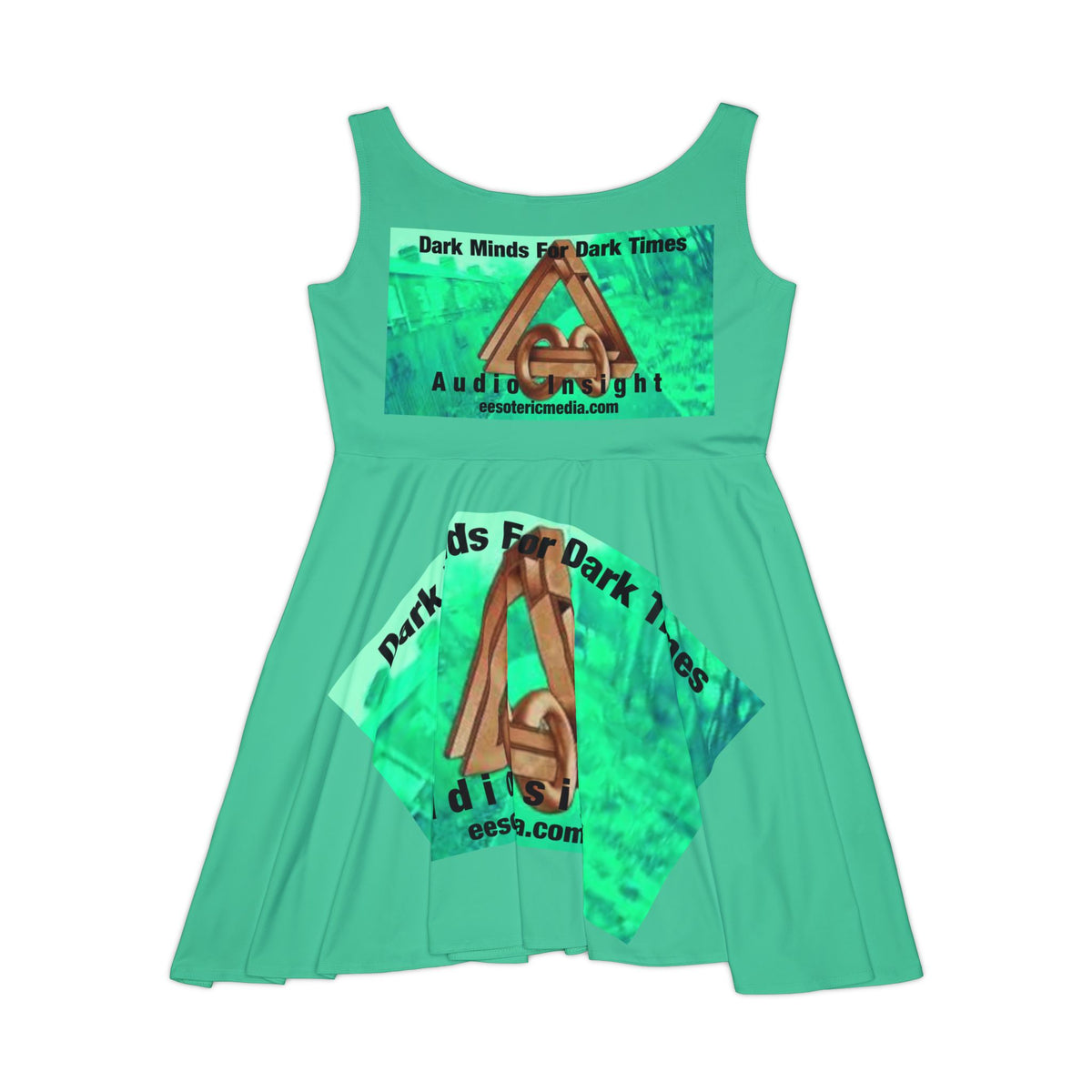 'Dark Minds For Dark Times' (Audio Insight) Vestido Skater Gráfico Futurista