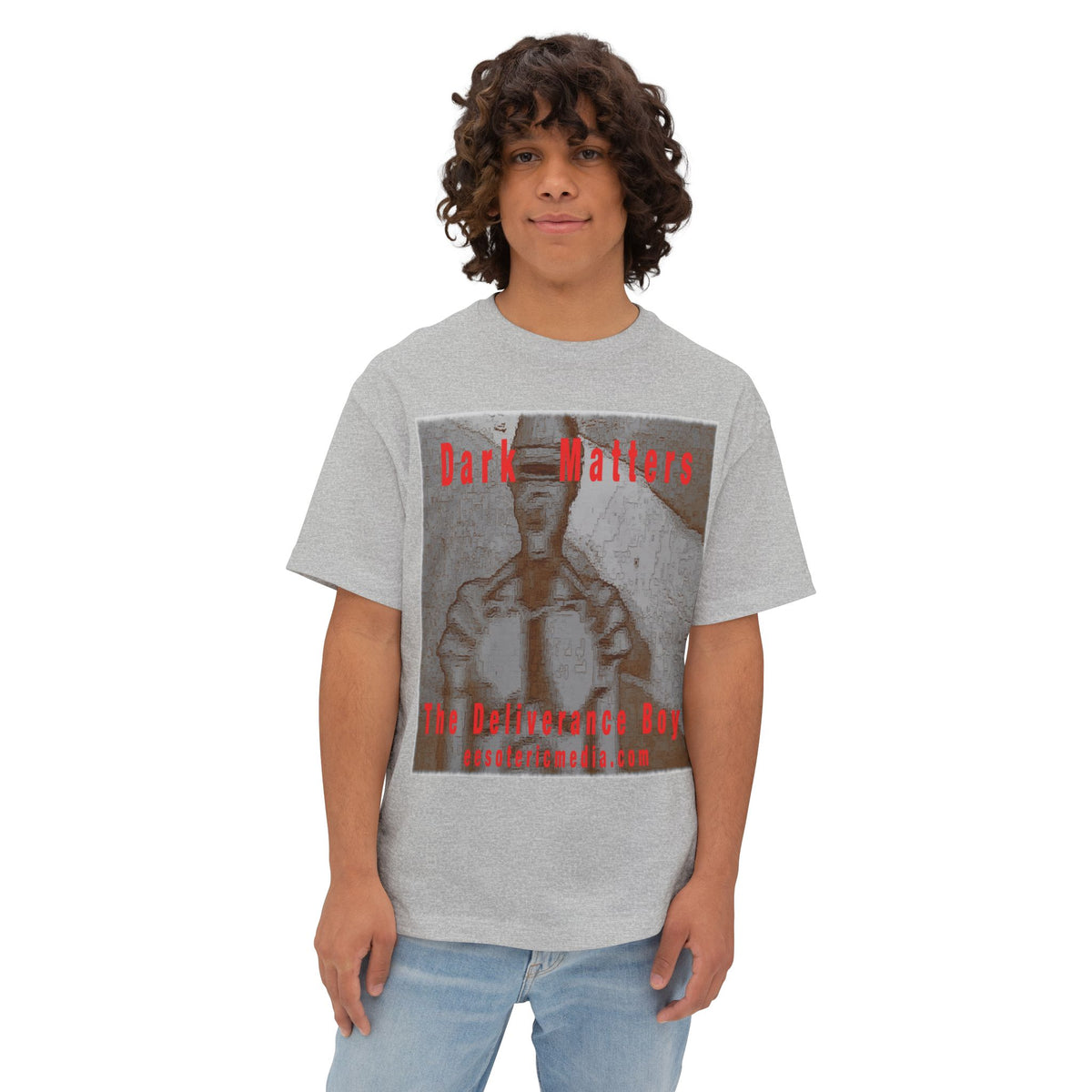 'Dark Matters' (The Deliverance Boys) Retro Sci-Fi Robot Graphic Oversize Boxy T-Shirt