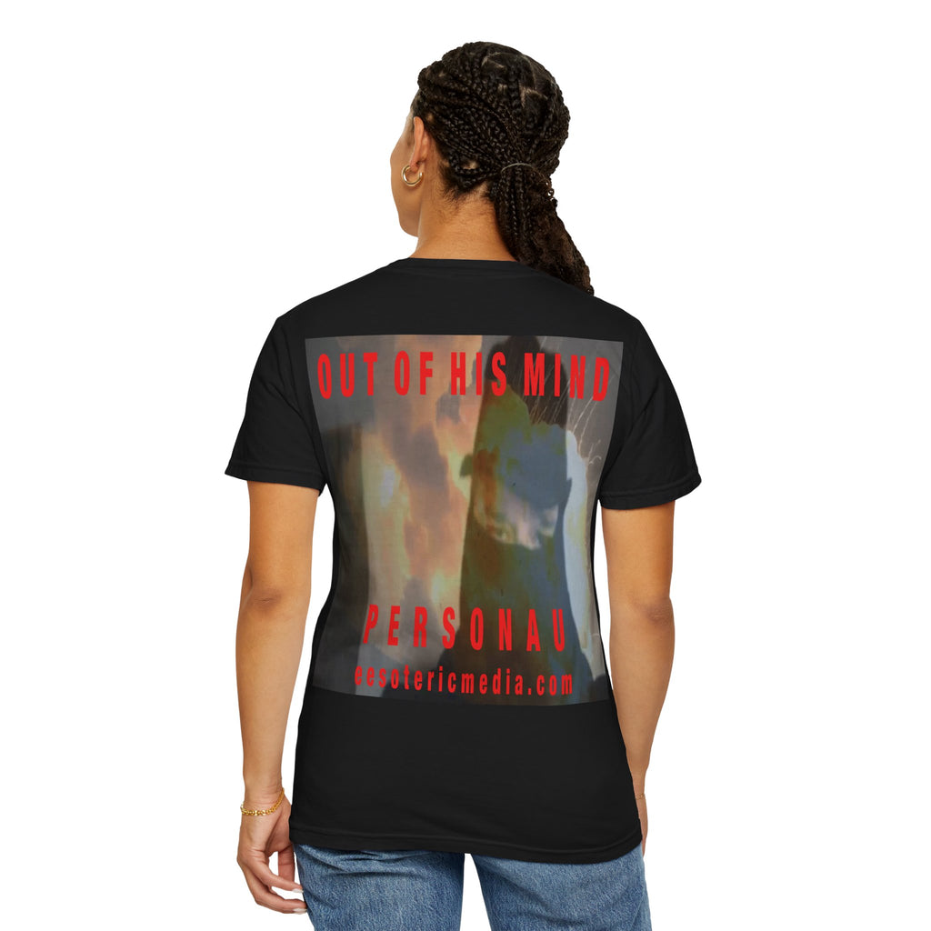 'Out Of His Mind' (PersonaU) Dark Graphic Unisex Garment-Dyed T-Shirt