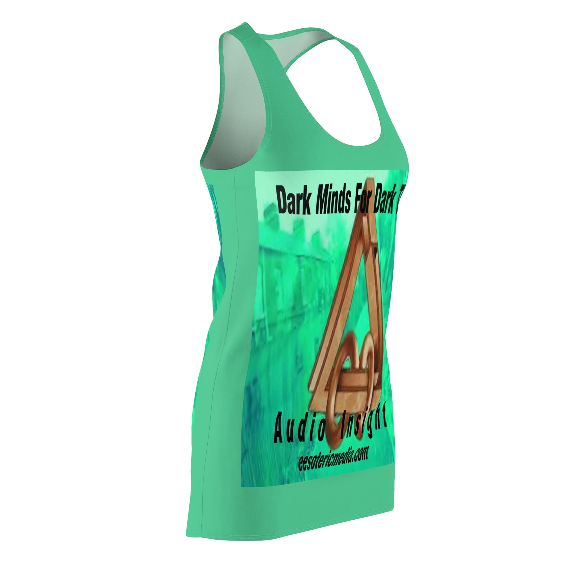 'Dark Minds For Dark Times' (Audio Insight) Graphic Racerback Dress