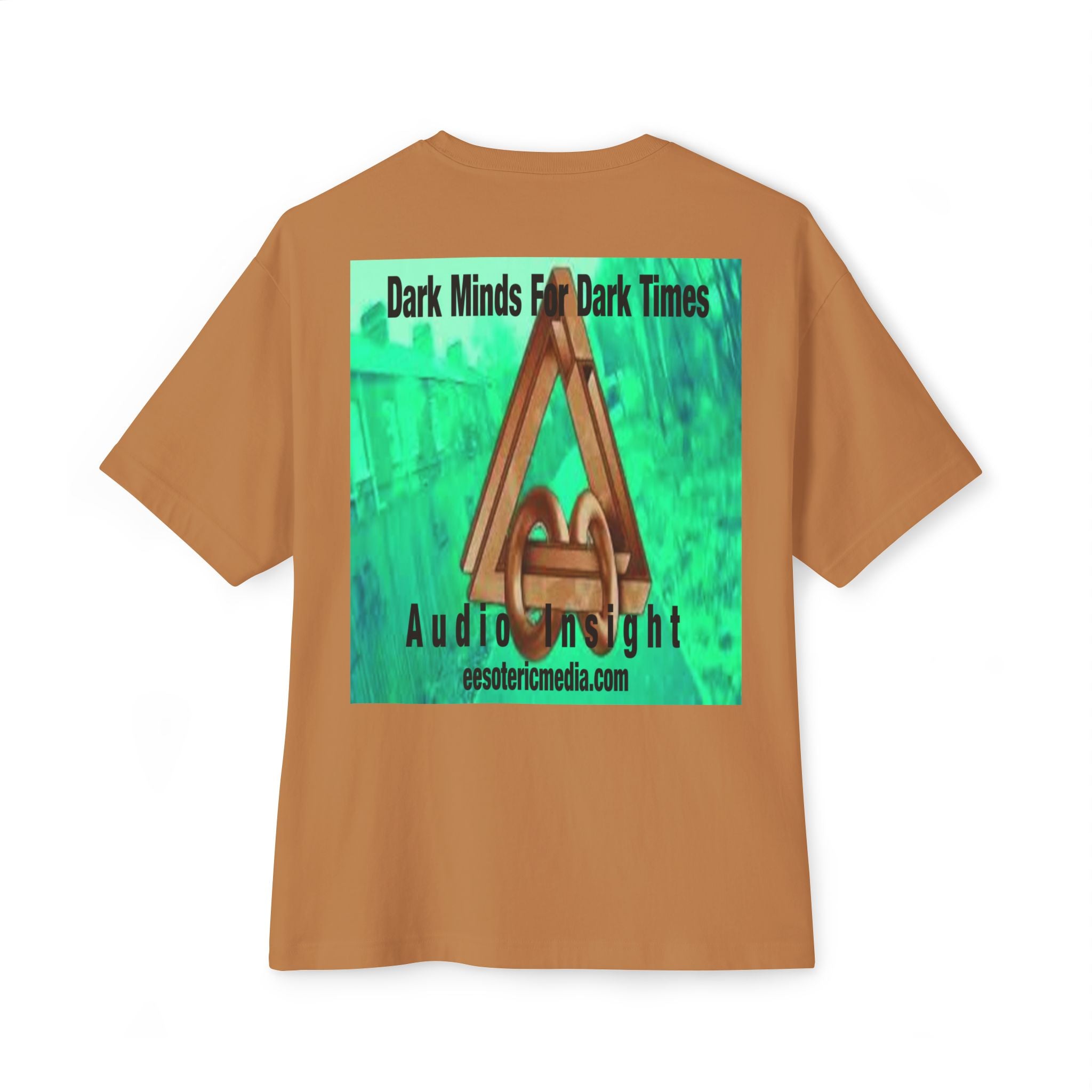 'Dark Minds For Dark Times' (Audio Insight) Oversize Sci Fi Graphic Boxy Tee