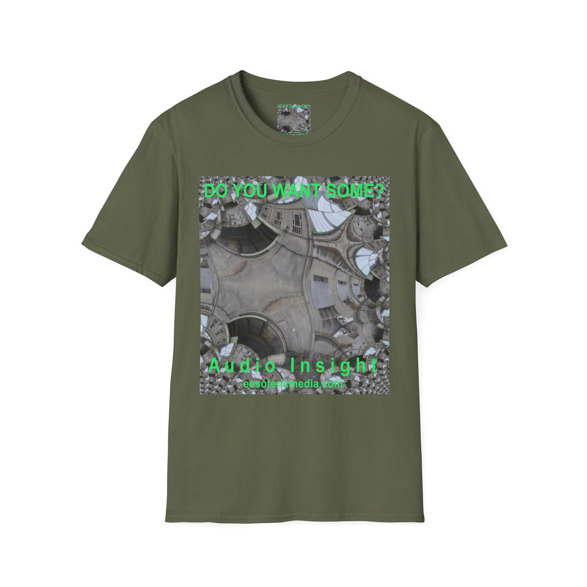 'Do You Want Some?' (Audio Insight) Surreal Kaleidoscope Art Graphic Softstyle T-Shirt