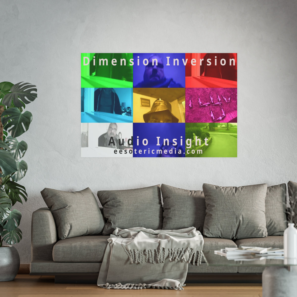 Large 'Dimension Inversion' (Audio Insight) Colorful Collage Art Print 60"x40" (150cm x 100cm)