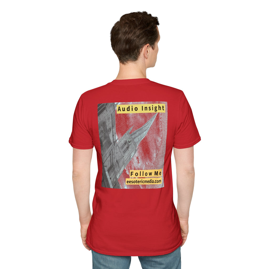 „Follow Me“ (Audio Insight) Wetterfestes, raketenförmiges Turm-Design, Softstyle-T-Shirt