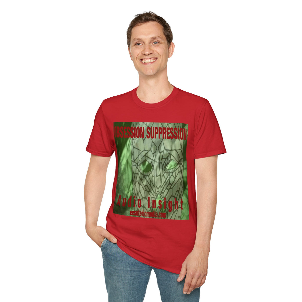 'Obsession Suppression (Audio Insight) Retro Sci-Fi Skull Graphic Softstyle T-Shirt