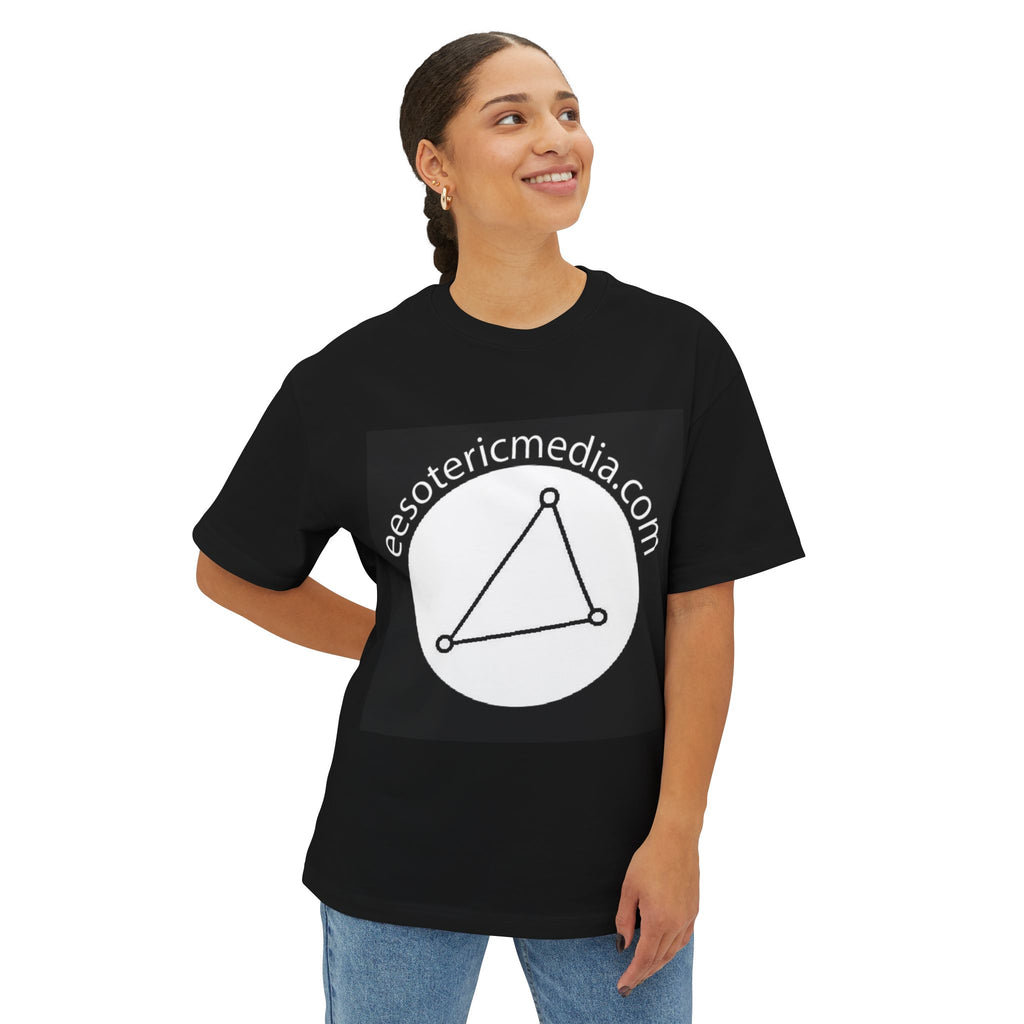 'eesotericmedia.com' Logo Oversize Boxy T-Shirt