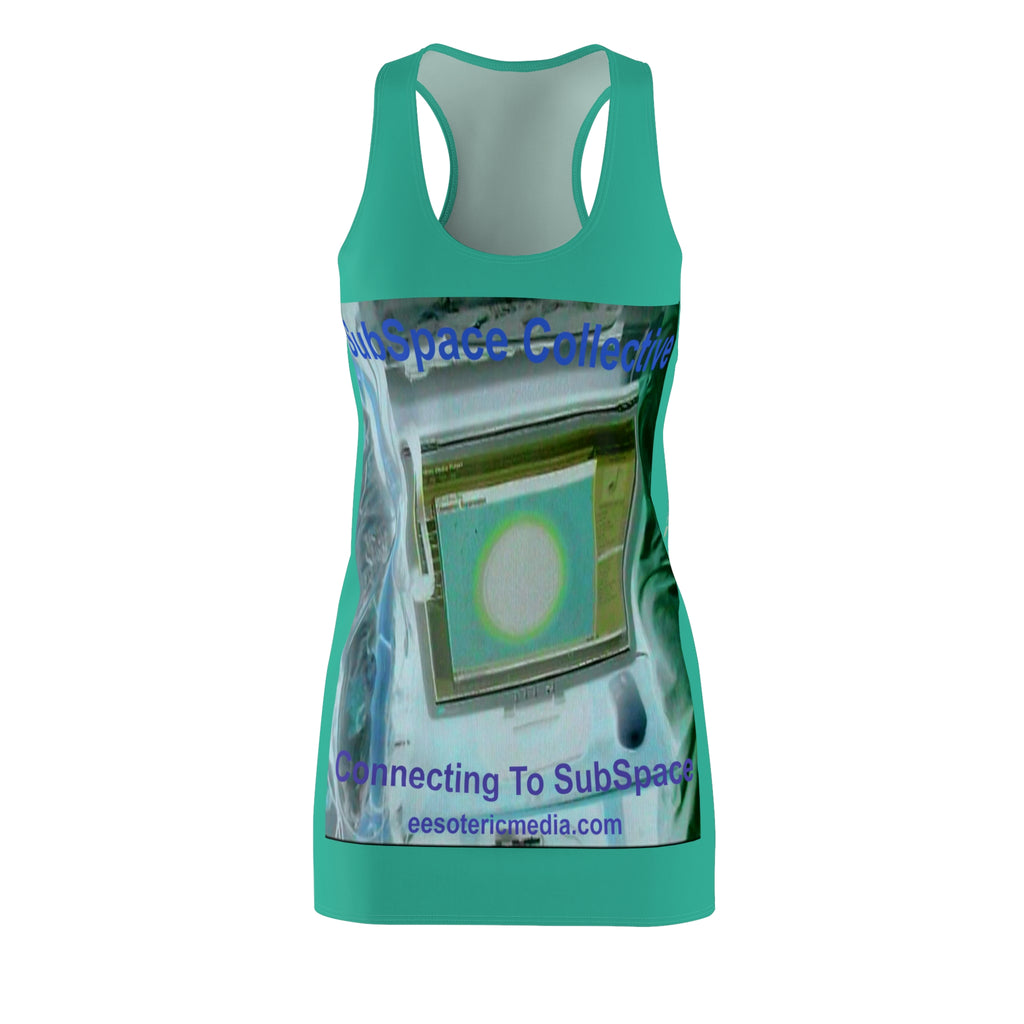 'Connecting To SubSpace' (SubSpace Collective) Retro Tech Graphic Racerback Dress