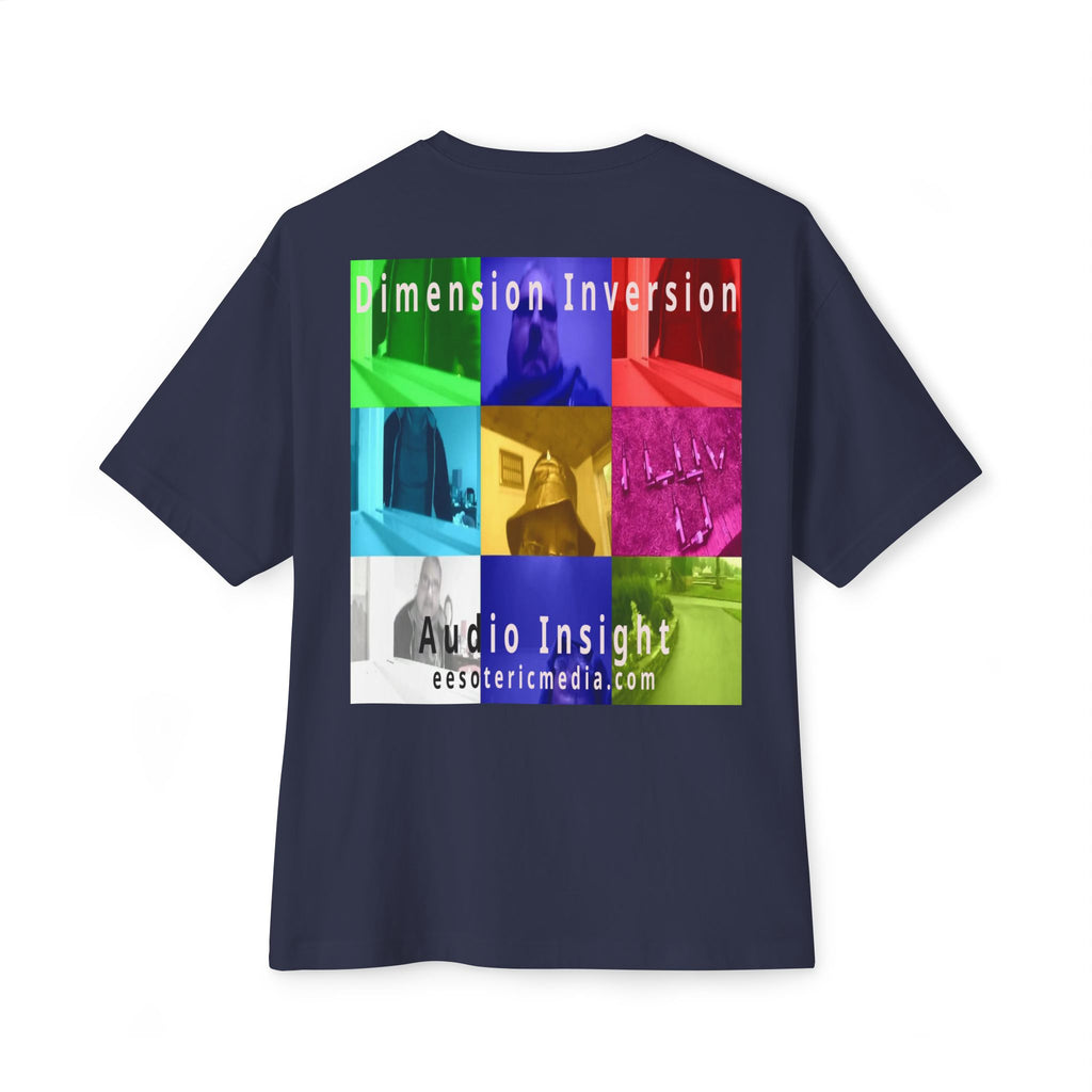 'Dimension Inversion' (Audio Insight) Colorful Surreal Collage Graphic Oversize Boxy T-Shirt