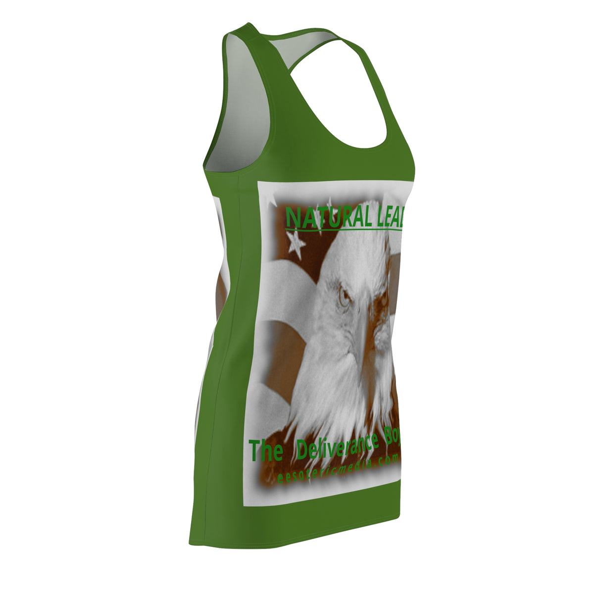 „Natural Leader" (The Deliverance Boys) Weißkopfseeadler-Grafik-Racerback-Kleid