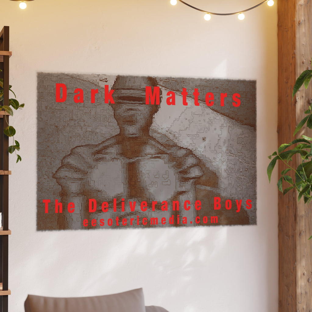 「Dark Matters」 (The Deliverance Boys) ヴィンテージホラー風ロボットのアートプリント（大判）、150 × 100 cm