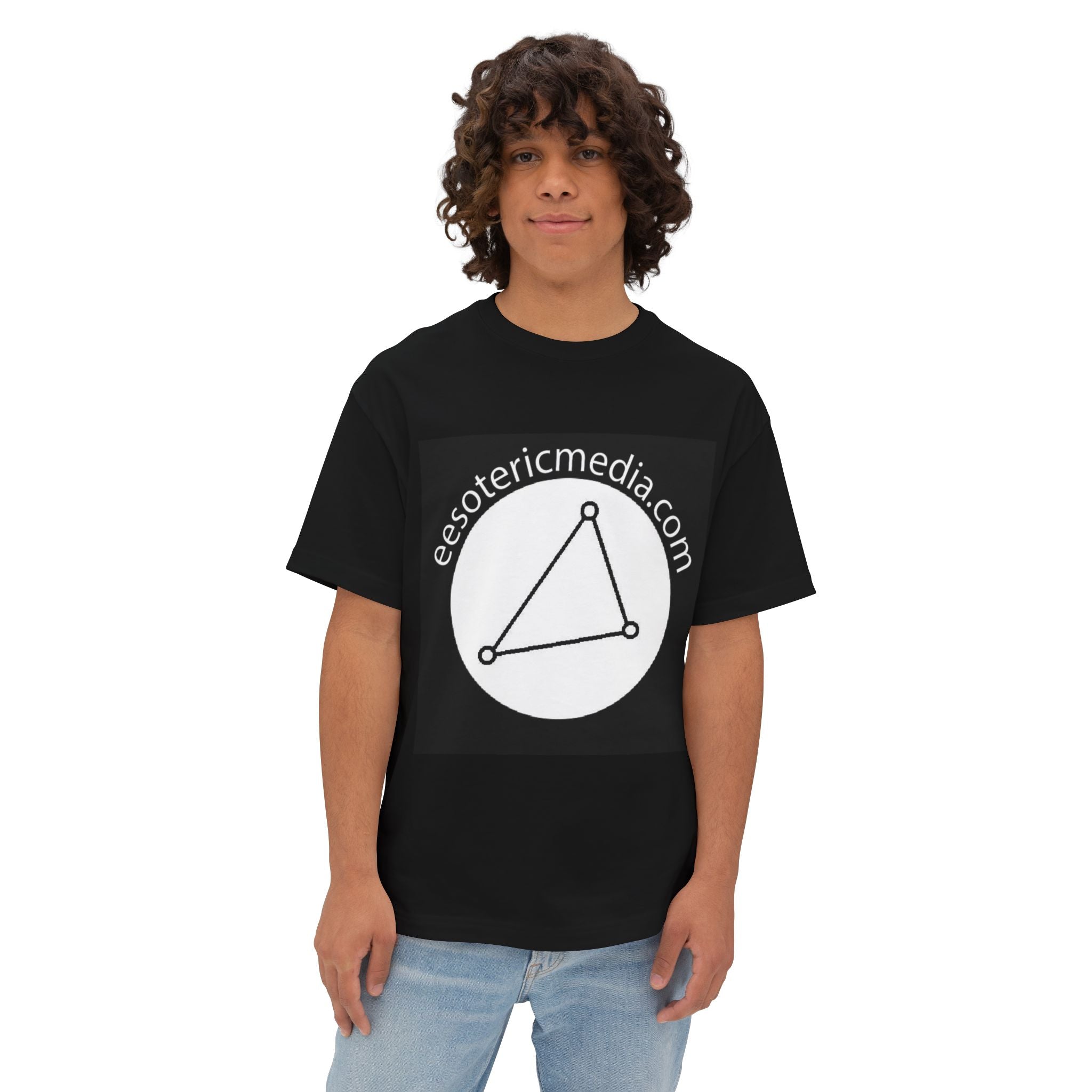 'eesotericmedia.com' Logo Oversize Boxy T-Shirt