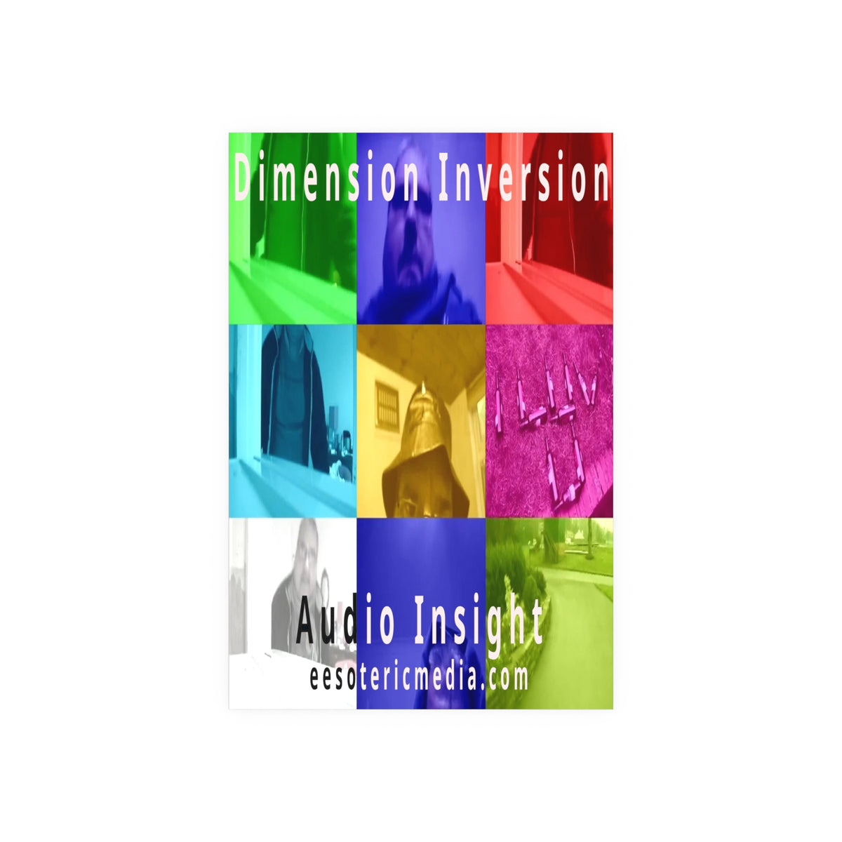 Large 'Dimension Inversion' (Audio Insight) Colorful Collage Art Print 40"x60" (100cm x 150cm)