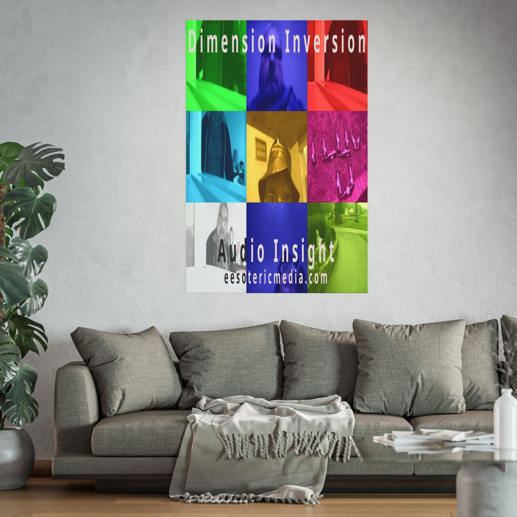 «Dimension Inversion» (Audio Insight) Lámina artística con un collage colorido, gran formato, 100 × 150 cm