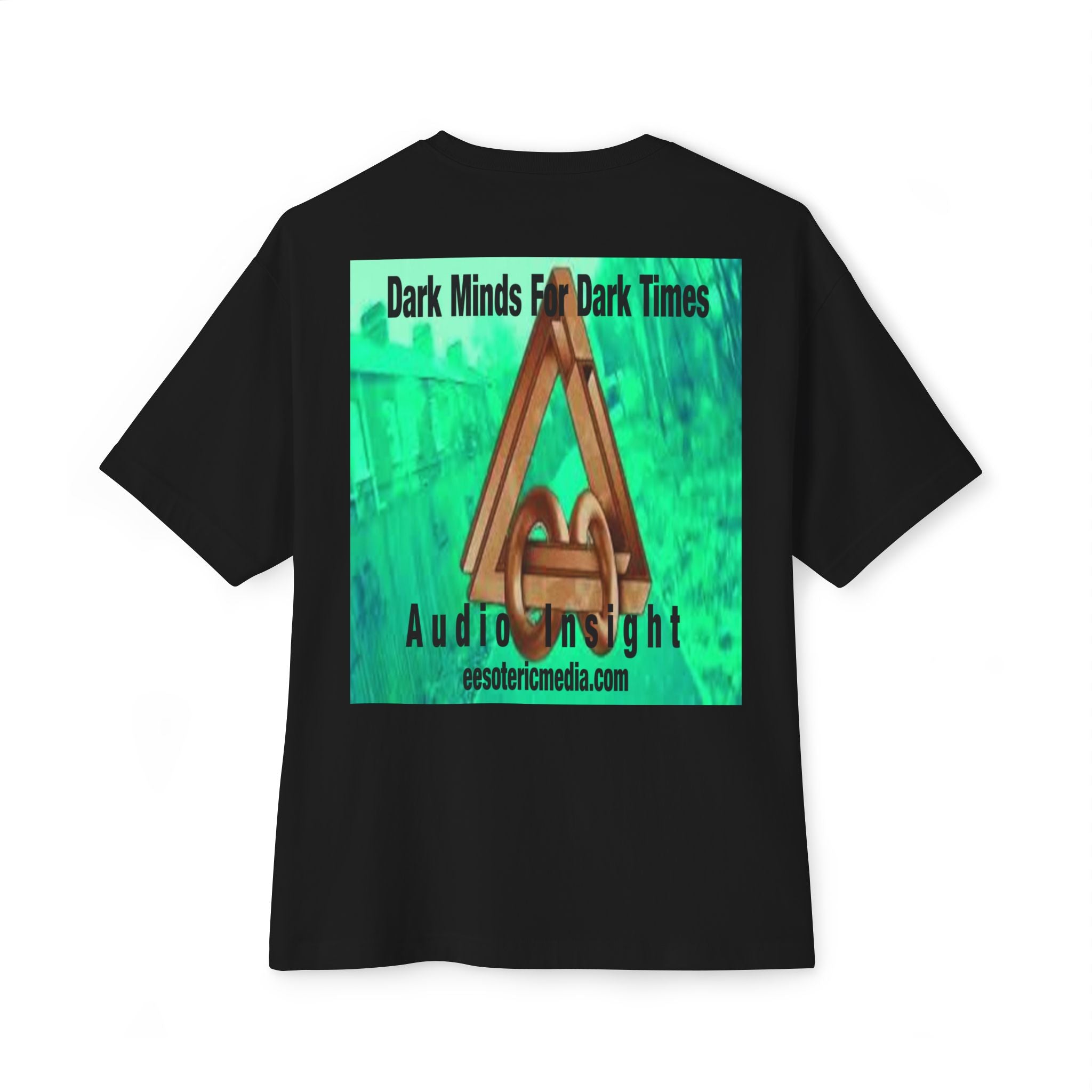 'Dark Minds For Dark Times' (Audio Insight) Oversize Sci Fi Graphic Boxy Tee